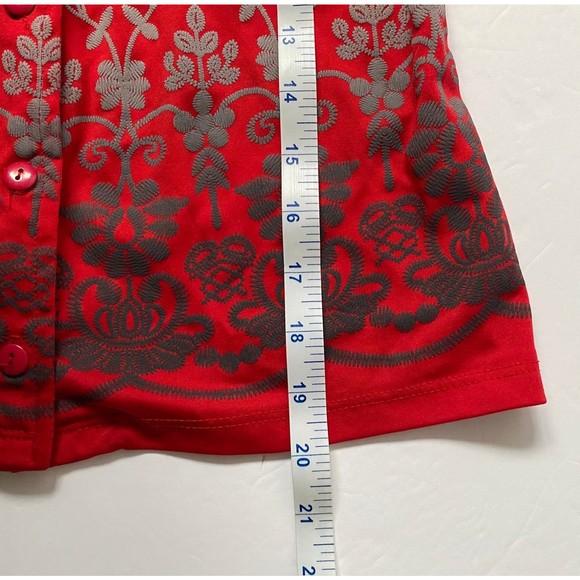 CC Collection Shirt Multicolor Sz M Button Down Raised Graphic Design Runs Small - Picture 11 of 11